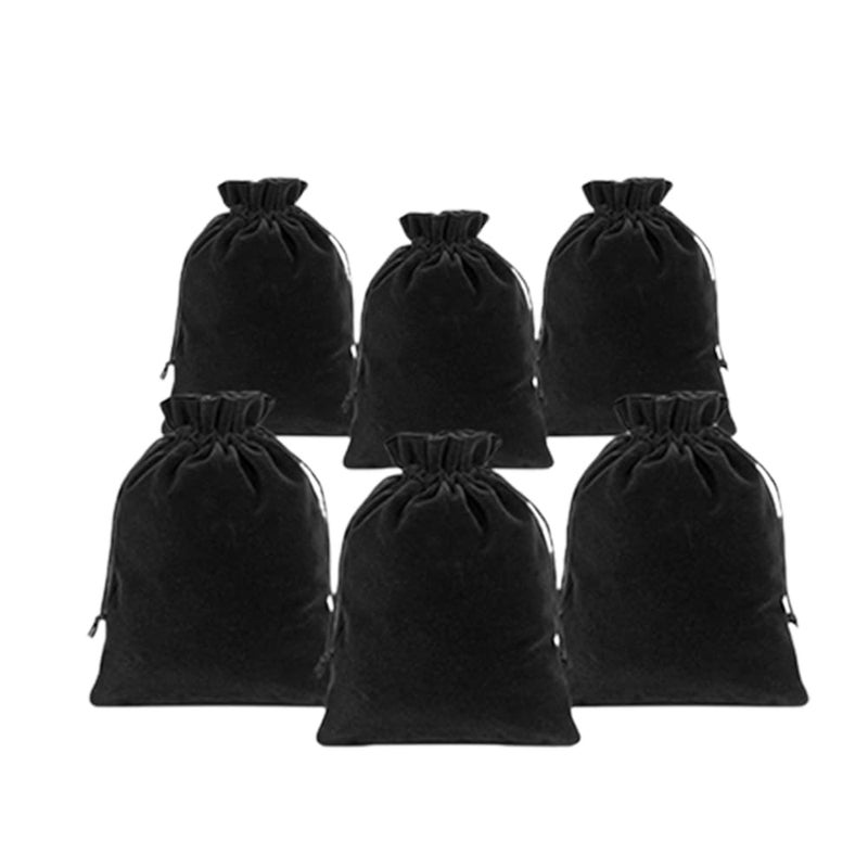 GYBest Jewelry Bag, Velvet Drawstring Bag Pouch with 50pcs, 3x4 inches, Black (Jewelry Storage) - Image 3